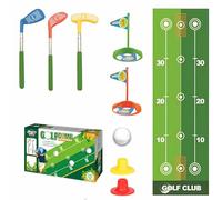 Club Golf Enfant, Toddler Golf Set, Mini Golf Game, Clubs de Golf Rétractables Faciles à Transporter, Tapis de Putt, Jouets Sportifs D'intérieur et D'extérieur pour Garçons et Filles âgés de 3 4 5 6