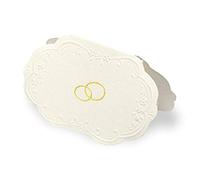 Club Green étiquettes Cadeau Bagues ovales avec Double, Ivoire, 45 x 25 mm, Lot de 100