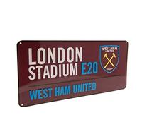 Club Licensed West Ham Plaque de rue colorée 40 x 18 cm