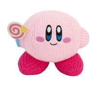 Club Mocchi Mocchi, Peluche Kirby avec Bâton De Bonbon Invincible, Peluche Ultra Douce, Jouet Nintendo Collectible, Cadeau Gamer, Taille 38 cm, Personnage Culte À Câliner pour Enfants Et Adultes