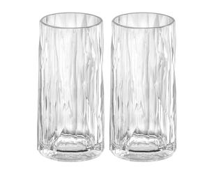 Club n°8 verre haut 300 ml polycarbonate Koziol set de 2