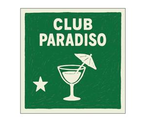 Club Paradiso Serviettes en Papier, Vert, Collection Vintage, Lot de 20, Dimension 33 x 33 cm, Paquet 16,5 x 16,5 cm