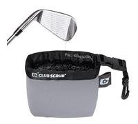 Club Scrub Sac de nettoyage pour club de golf et balle de golf, doublure imperméable avec technologie Clean Face, extérieur en néoprène parfaitement sec, clip amovible, lavable en machine, nettoie les