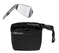 Club Scrub Sac de nettoyage pour club de golf et balle de golf, doublure imperméable avec technologie Clean Face, extérieur en néoprène parfaitement sec, clip amovible, lavable en machine, nettoie les