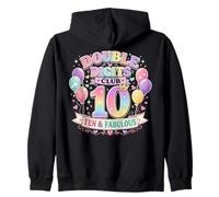 Club Ten à Deux Chiffres et Fabuleux Arc-en-Ciel Graphique Pastel Sweat à Capuche