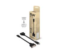 CLUB3D Adaptateur HDMI vers DVI Single Link Passif, 0.40m, Connecteurs HDMI mâle/DVI femelle, Résolution 1920x1200 60Hz, Noir, RoHS, FCC, CE EMI