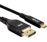 Club3D Câble USB-C vers DisplayPort DP80 bidirectionnel certifié VESA 1 m