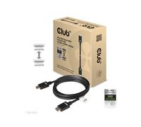 CLUB3D Câble HDMI 3m CAC-1373, Connecteurs Mâle-Mâle, Contacts Or, 48 Gbit/s, Compatible 720p/1080p/2160p, Noir