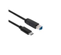 CLUB3D Câble USB 3.1 Gen2 Type-C vers Type-B Mâle/Mâle 1m - CAC-1524 - Noir - Compatible tous systèmes d'exploitation, Certifié CE, FCC, RoHS