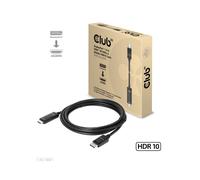 CLUB3D CAC-1087 Câble DisplayPort 1.4 vers HDMI 2.1 M/M 3m - 7680x4320 120Hz HDR10 - Contacts Or - Certifié ROHS/FCC/CE EMI