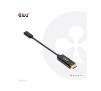 CLUB3D CAC-1333 : Câble Adaptateur Vidéo HDMI Type A vers USB Type-C Mâle/Mâle 0.22m, Résolution 4096x2160, Contacts plaqués Or, Noir, Certifié ROHS/FCC/CE EMI