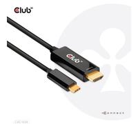 CLUB3D CAC-1334 câble vidéo et adaptateur 1,8 m HDMI Type A (Standard) USB Type-C Noir