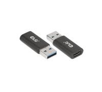 CLUB3D CAC-1525 Adaptateur USB-A Mâle vers USB Type-C Femelle USB 3.2 Gen 1 Noir - Connecteurs droits, 0m