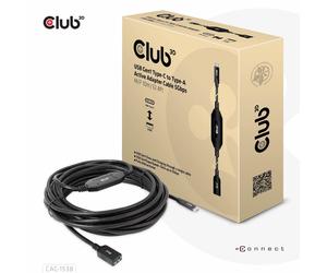 CLUB3D CAC-1538 câble USB USB 3.2 Gen 1 (3.1 Gen 1) 10 m USB C USB A Noir