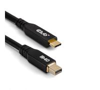 Club3D Câble DisplayPort CAC-1561 2 m Mini DisplayPort vers USB Type-C Noir