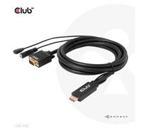 CLUB3D CAC-1712 câble vidéo et adaptateur 2 m VGA (D-Sub) + 3,5 mm HDMI + Micro-USB Noir