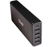Club 3D CAC-1903 - Adaptateur secteur - AC 100-110/240 V - 111 Watt - connecteurs de sortie : 5 - Europe