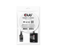 CLUB3D CAC-2013 Adaptateur Vidéo Actif DisplayPort 1.1 vers VGA Femelle 0.228m, Résolution 1920x1200, Transfert 5.4Gbps, Noir, Certifié CE/FCC/RoHS