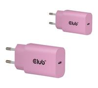 CLUB3D CAC-3021 chargeur d'appareils mobiles Smartphone, Universel Rose Secteur Charge rapide Intérieure