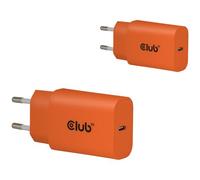 CLUB3D CAC-3023 chargeur d'appareils mobiles Smartphone, Universel Orange Secteur Charge rapide Intérieure