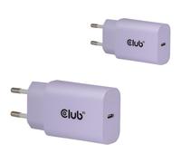CLUB3D CAC-3025 chargeur d'appareils mobiles Smartphone, Universel Violet Secteur Charge rapide Intérieure