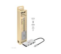 CLUB3D CSV-1543 Station d'accueil USB 3.2 Gen 2 Type-C, 2x USB-A + 2x USB-C, USB Power Delivery 3.0 jusqu'à 100W, 85x45x12mm