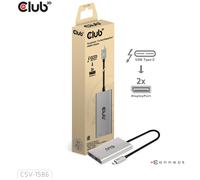 CLUB3D CSV-1586 hub & concentrateur Thunderbolt 3 40000 Mbit/s Argent