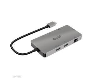 CLUB3D CSV-1593 hub & concentrateur USB 3.2 Gen 1 (3.1 Gen 1) Type-C 16200 Mbit/s Métallique