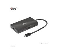 CLUB3D CSV-1598 Station d'accueil USB-C 3.2 Gen 2, 2xDP 4K60Hz, 2xUSB-A, 2xUSB-C, RJ45, USB Power Delivery 100W, HDCP 1.4/2.2