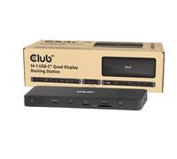 Club3D CSV-2540 14-1 USB-C Station d'accueil à Quatre écrans