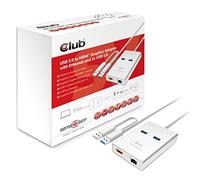 Club3D CSV-2600 USB 3.0 vers HDMI Graphics avec Ethernet et 2 Ports USB 3.0/USB2.0 mâle vers HDMI/2 x USB 3.0/RJ45 Femelle Blanc