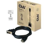 Câble adaptateur club3D DVI / HDMI Fiche mâle DVI-D 24+1 pôles, Fiche mâle HDMI-A 2.00 m noir CAC-1210 ignifuge Câble DVI