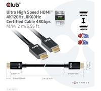 Club3D HDMI-Kabel A -> A 2.1 Ultra High Speed 10K HDR 2m retail