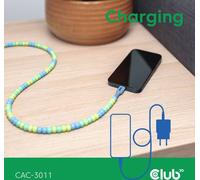 Club3D Lifestyle Câble USB-C perle PD60W,480Mbps 2m bleu retail