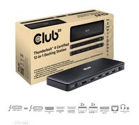 CLUB3D Station d’Acc. Portable Thunderbolt 4 Certifiée 11-en-1 Universelle Noire