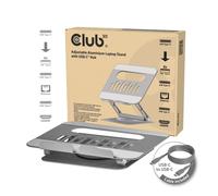 CLUB3D Support Pour Ordinateur Portable Aluminium Réglable Avec Hub USB-C®