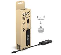 CLUB3D USB-C to Triple DisplayPort MST Hub 4K60Hz
