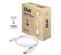 club3D USB / DisplayPort Câble de raccordement [1x USB 3.1 mâle type C - 1x DisplayPort mâle] 1.2 m blanc