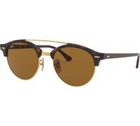 Lunettes de soleil Ray-Ban CLUBROUND Double Bridge Ecailles et Marron RB4346 RB4346 990/33 51*19