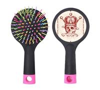 Clubs Brosse à cheveux démêlante Motif carte de poker Rouge