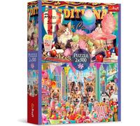 CLUBS PUZZLE 2x500 Fluffy amis chats chiens 37495