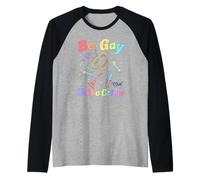 Clue Be Gay Solve Crime Colorful Weapons Distressed Style Manche Raglan