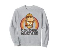 Clue Colonel Mustard Distressed Style Art Sweatshirt