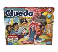 Clue Junior Game, 2-Sided Gameboard, 2 Games in 1, Clue Mystery Game for Younger