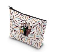 Clue Movie Trousse de maquillage Clue Movie Cadeaux Clue Arme Cadeau Blanc & Paon & Scarlet & Vert & Moutarde Sac à fermeture éclair, Green Dress UK