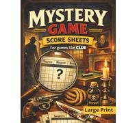 Clue Replacement Large Print Score Sheets: 110 Score Sheets Refills for Classic Clue Board Game | Clue Paper Pads | Clue Scorekeeping Notepad