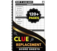Clue Replacement Score Sheets: Score Pads Refills for Clue Board Game| 6x9 inches|120+ Pages