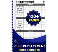 Clue Replacement Score Sheets: Score Pads Refills for Clue Board Game| 6x9 inches|120+ Pages
