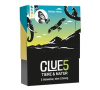 CLUE5#Tiere. 5 Hinweise, nur Eine Lösung. Das Trend-Quiz für Deine Tasche: Errate 50 faszinierende Lebewesen aus der ganzen Welt. Wie Viele Hinweise brauchst du?