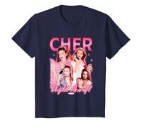 Clueless Iconic Cher Ugh! As It! 90's Collage Chest Poster T-Shirt, Enfant, Bleu Marine, 8 Ans